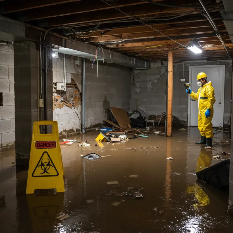 Flooded Basement Electrical Hazard in Lost Creek, TX Property